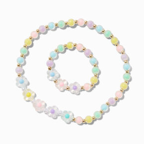 Claire&#39;s Club Pink Pastel Flower Jewelry Set - 2 Pack,