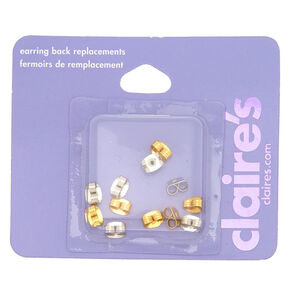 2 Pairs Locking Earring Backs Replacements Backs Stoppers White And Aureate
