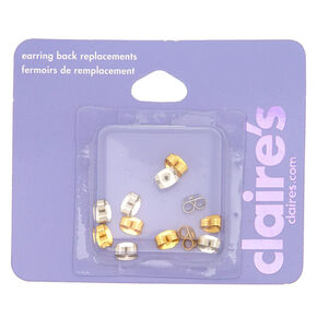 Mixed Metal Earring Back Replacements - 12 Pack,