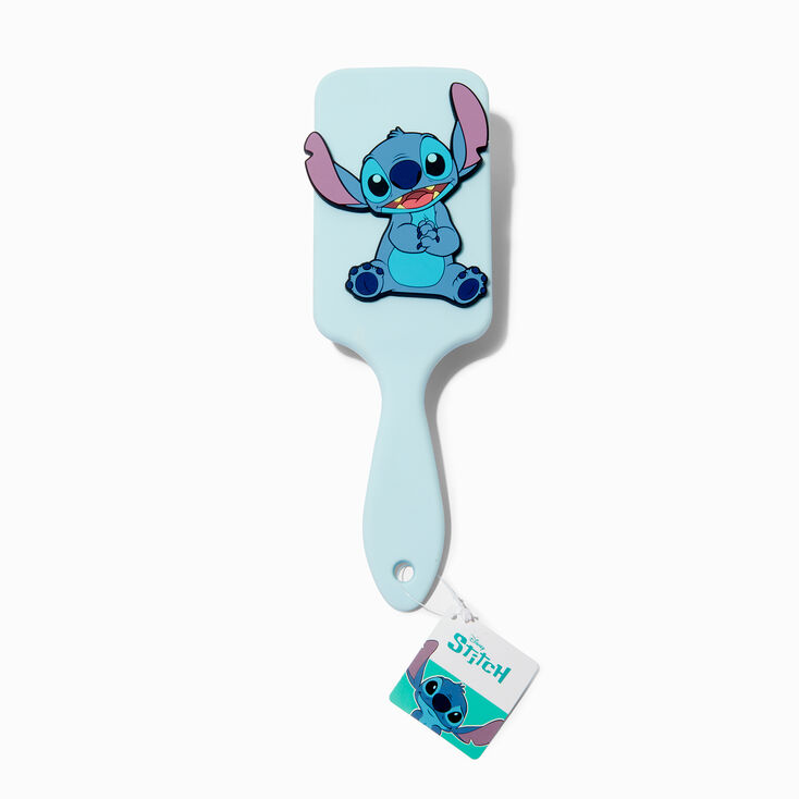 Brosse &agrave; cheveux plate bleue Disney Stitch,