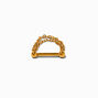 16G Gold-tone Stainless Steel Threadless Septum Nose Stud ,
