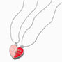 Mother Daughter Heart Pendant Necklaces - 2 Pack,