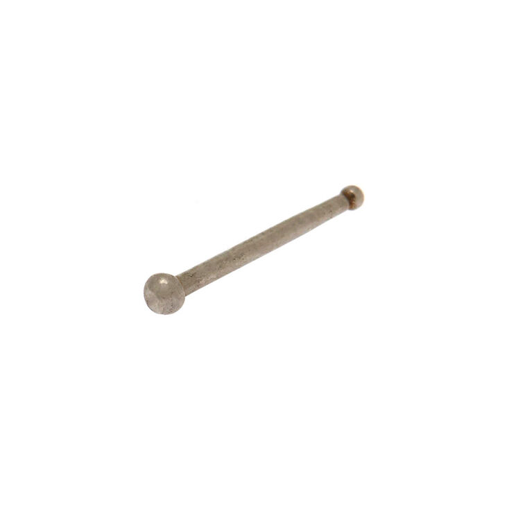 Claire's Piercing de nez boule 20 g couleur argenté