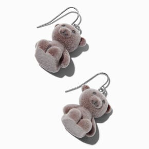 Fuzzy Bear Drop Earrings,