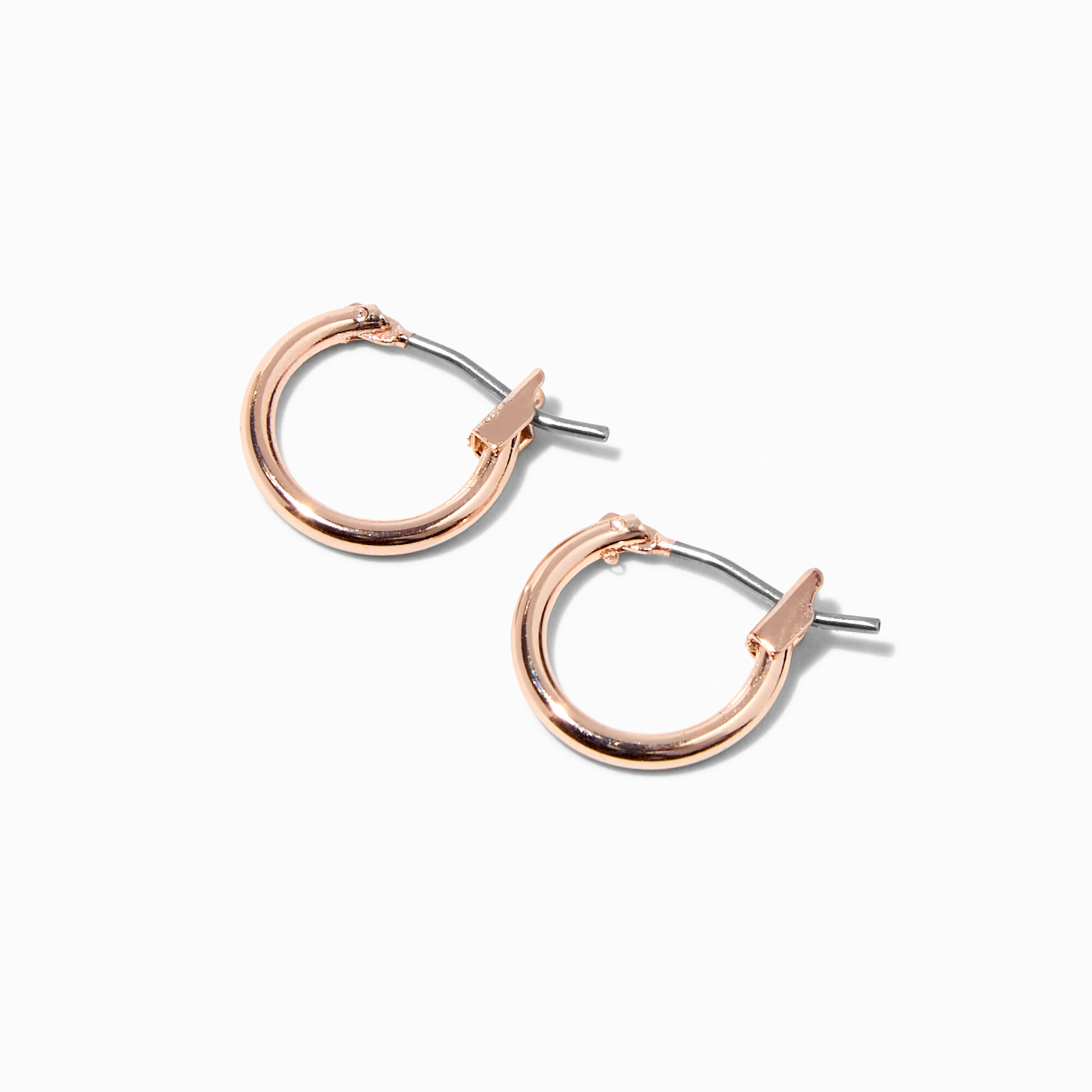 View Claires Tone 10MM Hoop Earrings Rose Gold information