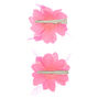 Sequin Lily Flower Hair Clips - Neon Pink, 2 Pack,