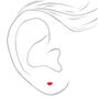 Silver Romantic Stud Earrings - 6 Pack,