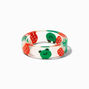 Red Mushrooms &amp; Green Frogs Resin Ring,