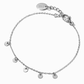 Silver-tone Stainless Steel Confetti Chain Bracelet ,