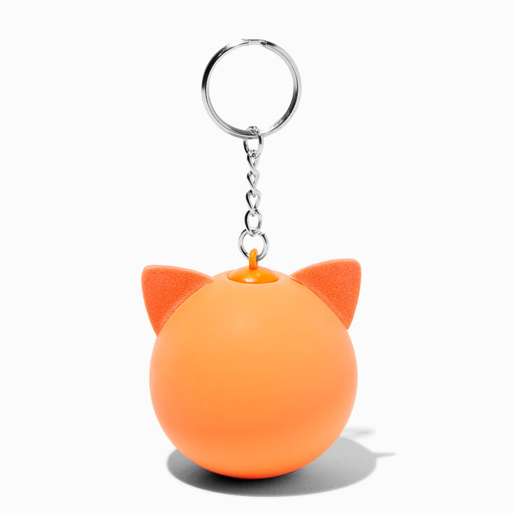 Porte-cl&eacute;s boule anti-stress renard orange,