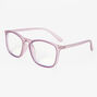 Blue Light Reducing Retro Clear Lens Frames - Purple,