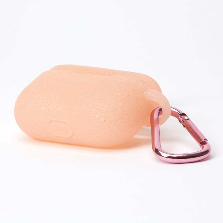 Pink Glitter Silicone Earbud Case Cover - Compatible with Apple AirPods pro&reg;,