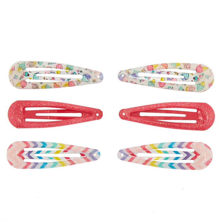 Lot de 6&nbsp;barrettes clic clac &agrave; paillettes pour enfants,