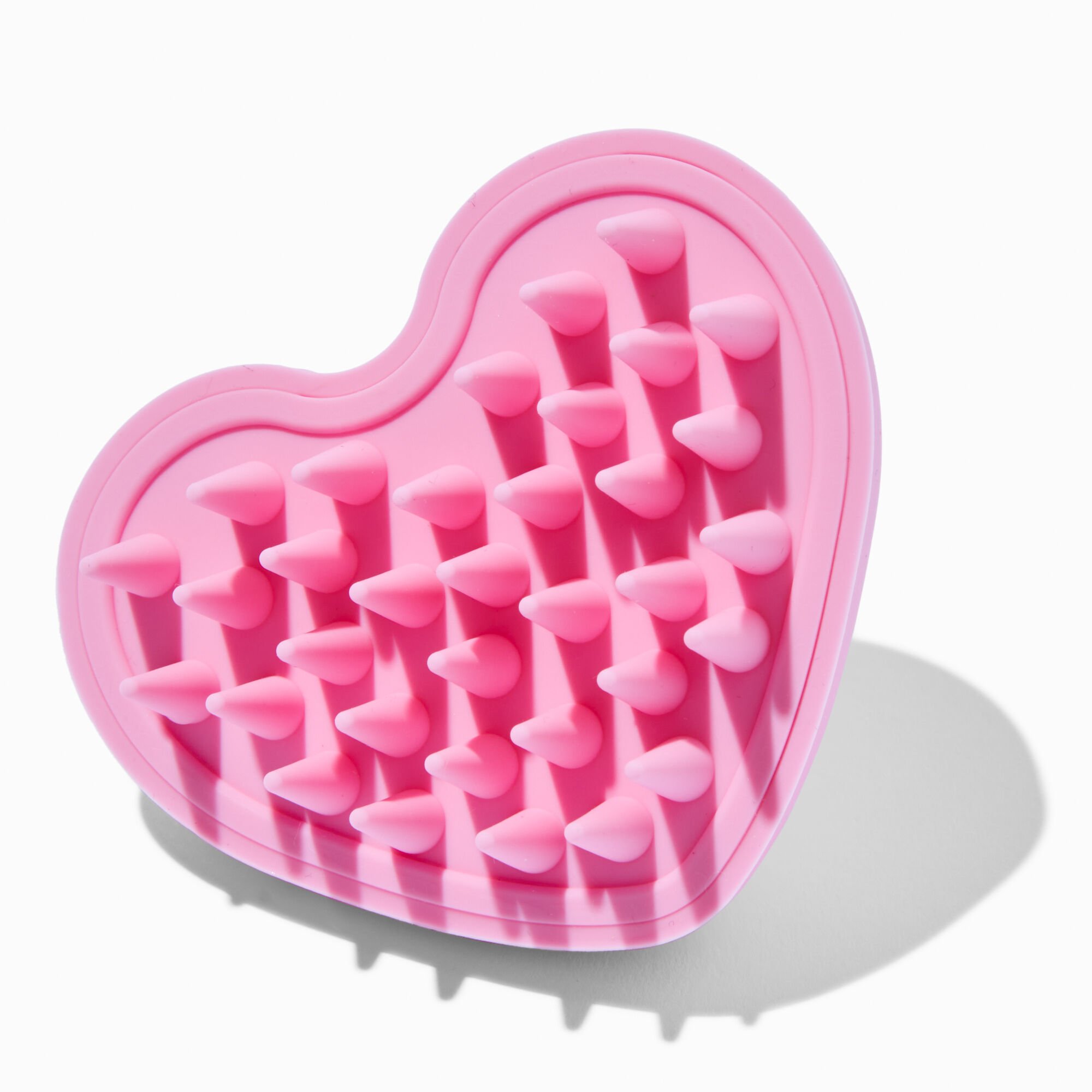 Pink Heart Silicone Shampoo Hair Brush,