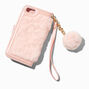 Pink Furry Booklet Phone Case - Fits iPhone&reg; 6/7/8/SE,