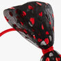 Valentine&#39;s Day Hearts Black Tulle Bow Headband,