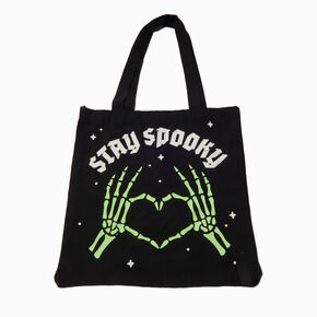 &quot;Stay Spooky&quot; Glow in the Dark Halloween Tote Bag,