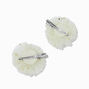 Heart Gold Bow Rosette Hair Clips - 2 Pack,