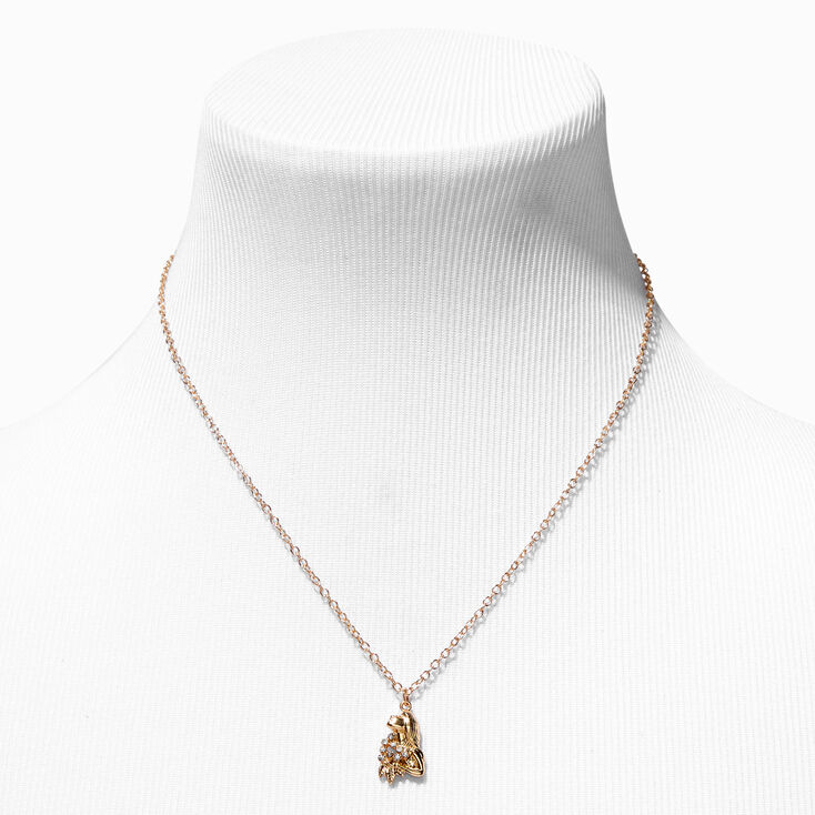 Gold Zodiac Symbol Pendant Necklace - Virgo,