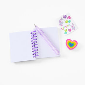 Purple Unicorn 4&#39;&#39; Backpack Stationery Set,