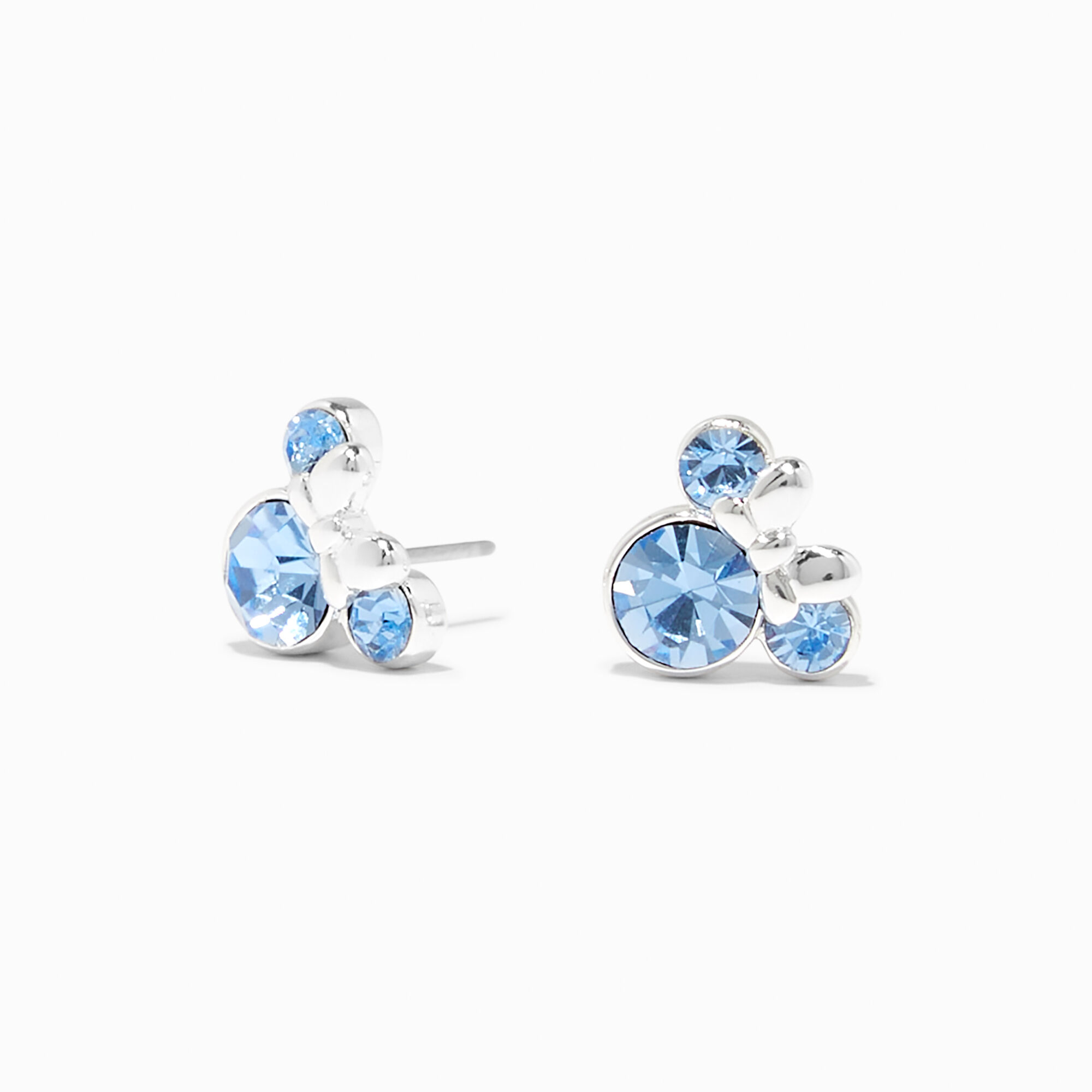 Disney Minnie Mouse Birthstone Sterling Silver Stud Earrings