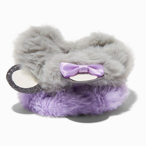 Claire&#39;s Club Gray &amp; Purple Medium Koala Hair Scrunchies,