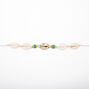 Neon Beaded Cowrie Choker Necklace - White,