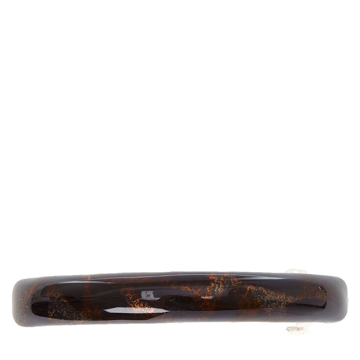 Tortoise Shell Hair Barrette - Brown,