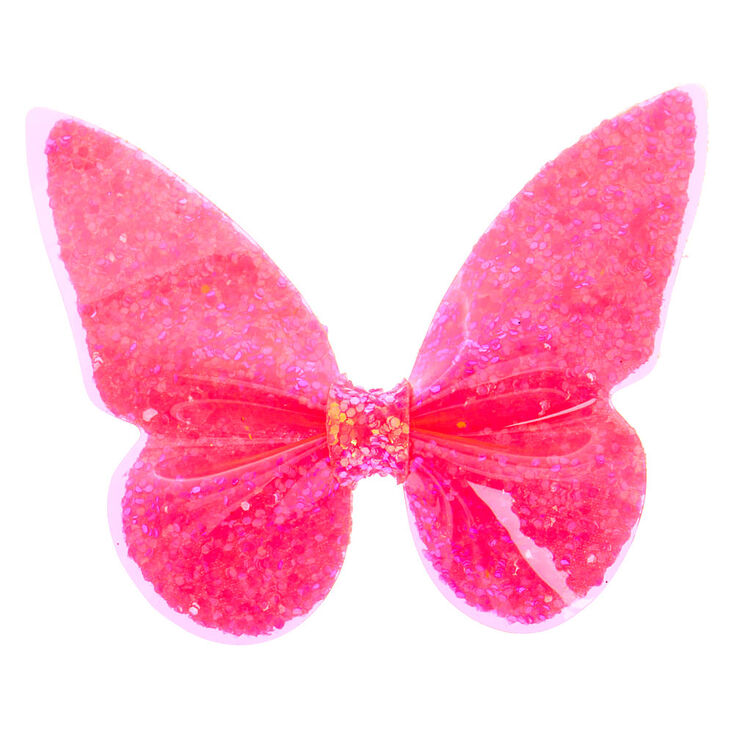 Barrette &agrave; cheveux papillon fluo - Rose,