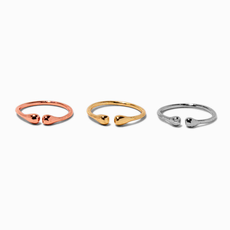 Mixed Metal Stainless Steel Faux Nose Hoops - 3 Pack,