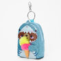 Glitter Shark Costume Bear Mini Backpack Keychain,