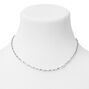 Silver Twisted Diamond Cut Chain Necklace,