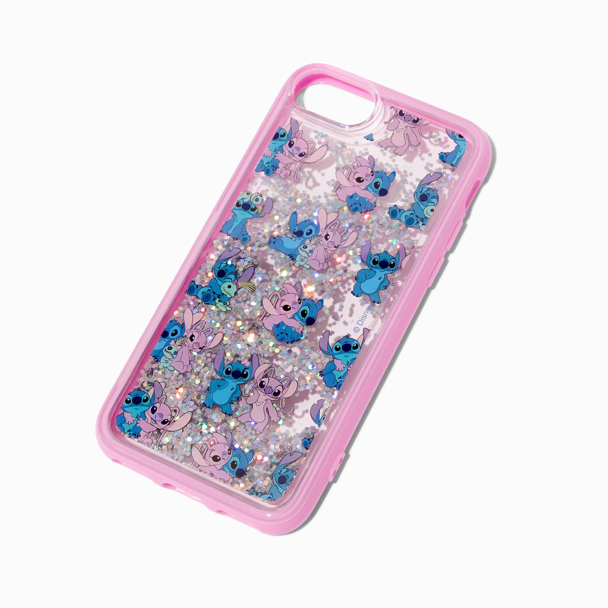 Coque de protection pour portable remplie d'eau BFF Disney Stitch - Compatible avec iPhone® 13/14/15,