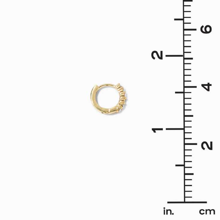 C LUXE by Claire&#39;s 18k Yellow Gold Plated Iridescent Hoop Connector Chain Star Stud Earring Set - 5 Pack,