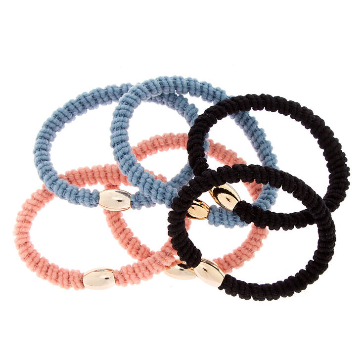 Dusty Ribbed Hair Bobbles - 6 Pack | Claire's