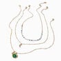 Gold-tone Mood Star &amp; Moon Pendant Necklaces - 3 Pack,