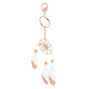 Dreamcatcher Feather Keychain - White,