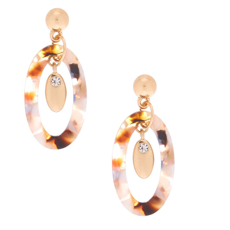 Claire's Pendantes ovales en résine d’imitation peinte 3,8 cm