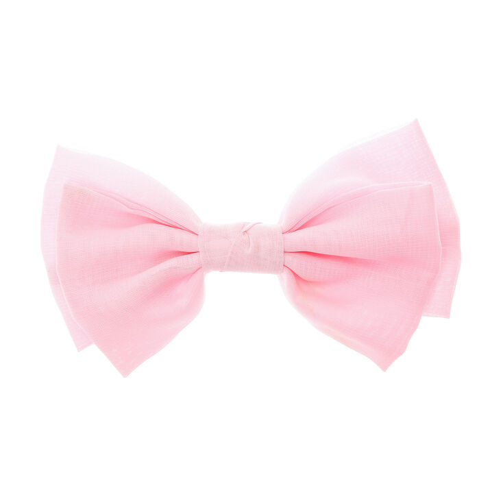 Claire's Large Bow Hair Tie | Pink