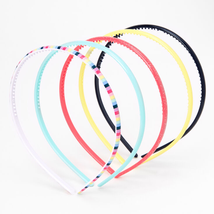 Claire's Serre-têtes imprimé et pastel Claire's Club - Lot de 5