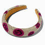 Pink Happy Face Crystal Embellished Headband,