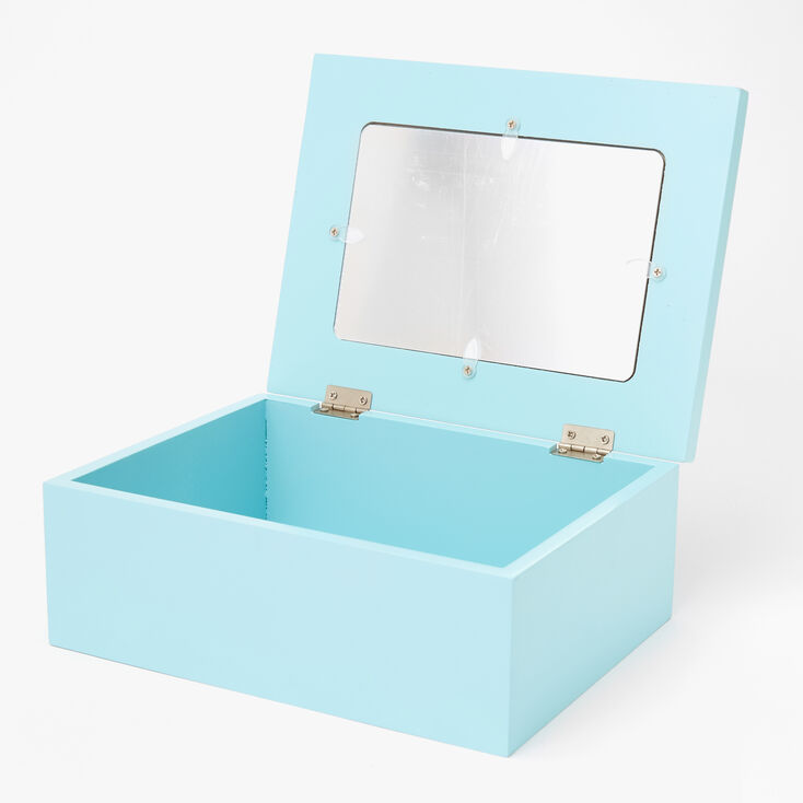 Rainbow Unicorn Trinket Keepsake Box - Light Blue,