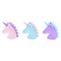 Pastel Unicorn Head Erasers - 3 Pack,