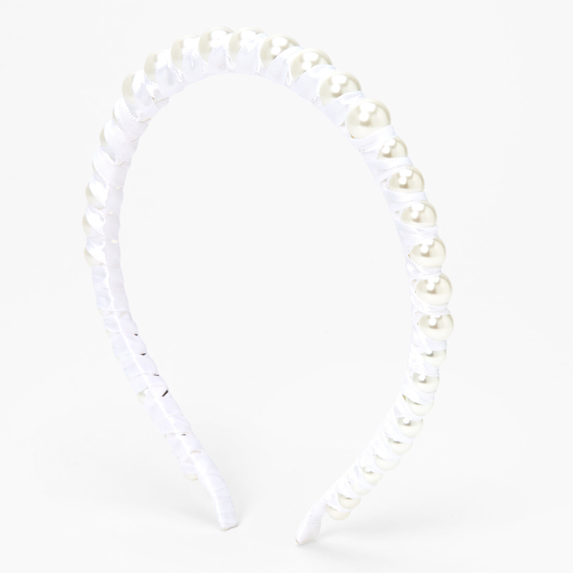 White pearl headband deals