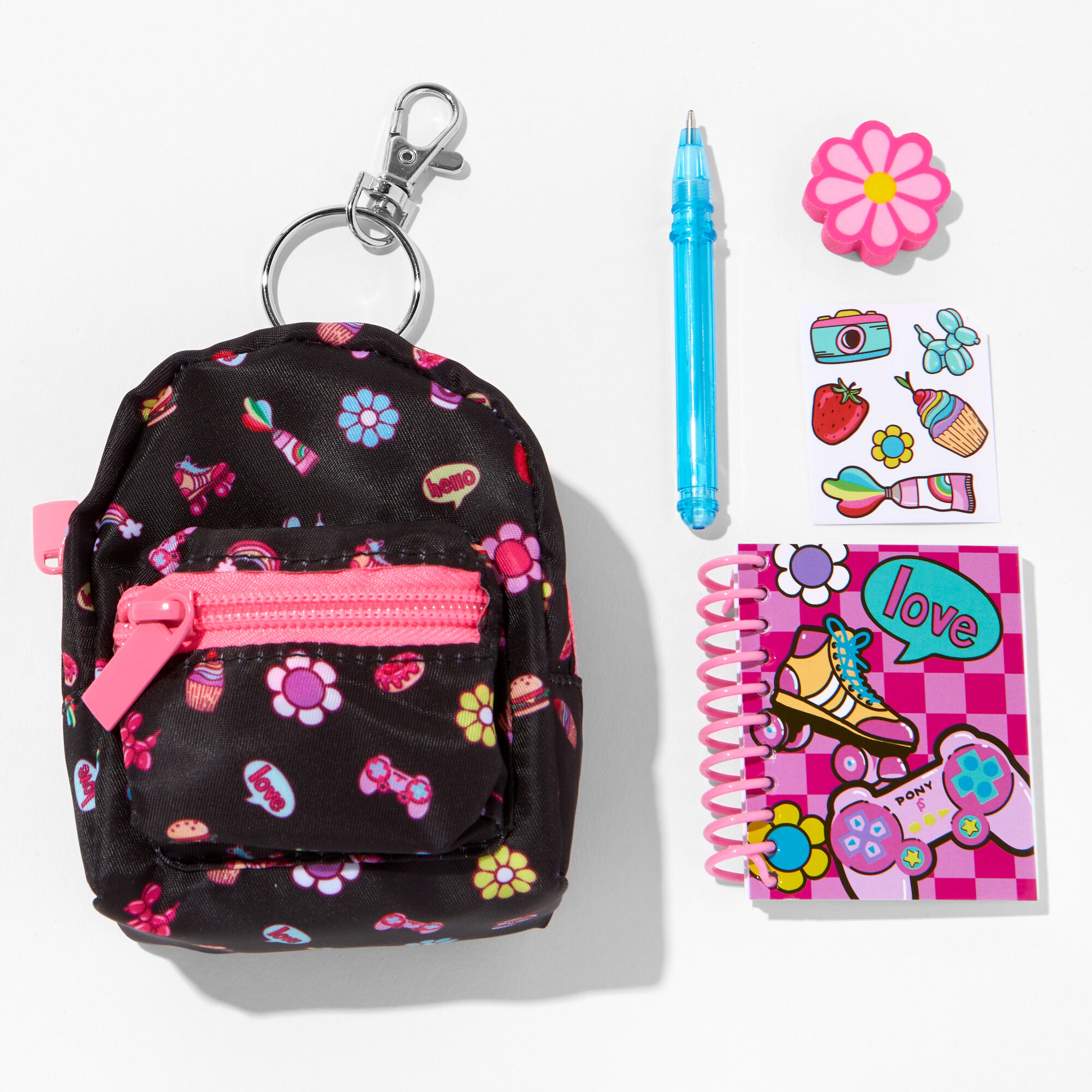 View Claires Trendy Icons 4 Backpack Stationery Set information
