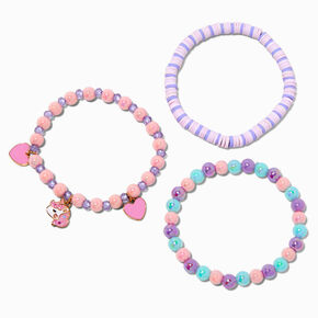 Claire&#39;s Club Pastel Unicorn Heishi Beaded Stretch Bracelets - 3 Pack,