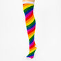 Bright Rainbow Stripe Over The Knee Socks,