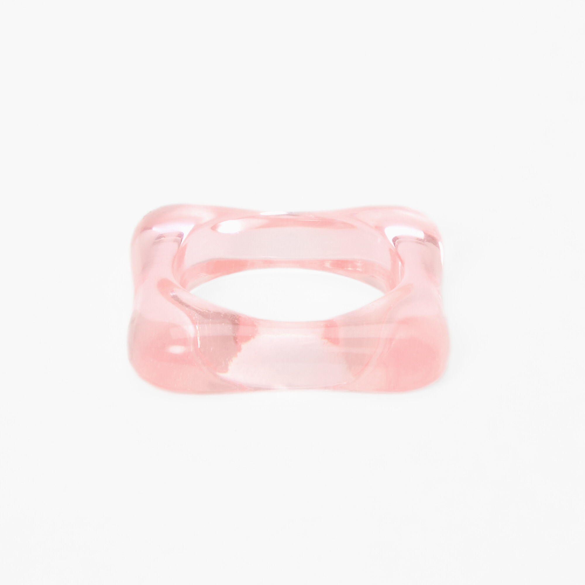 Pink resin hot sale ring