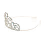 Claire&#39;s Club Silver-tone Crystal Heart Swirl Tiara,