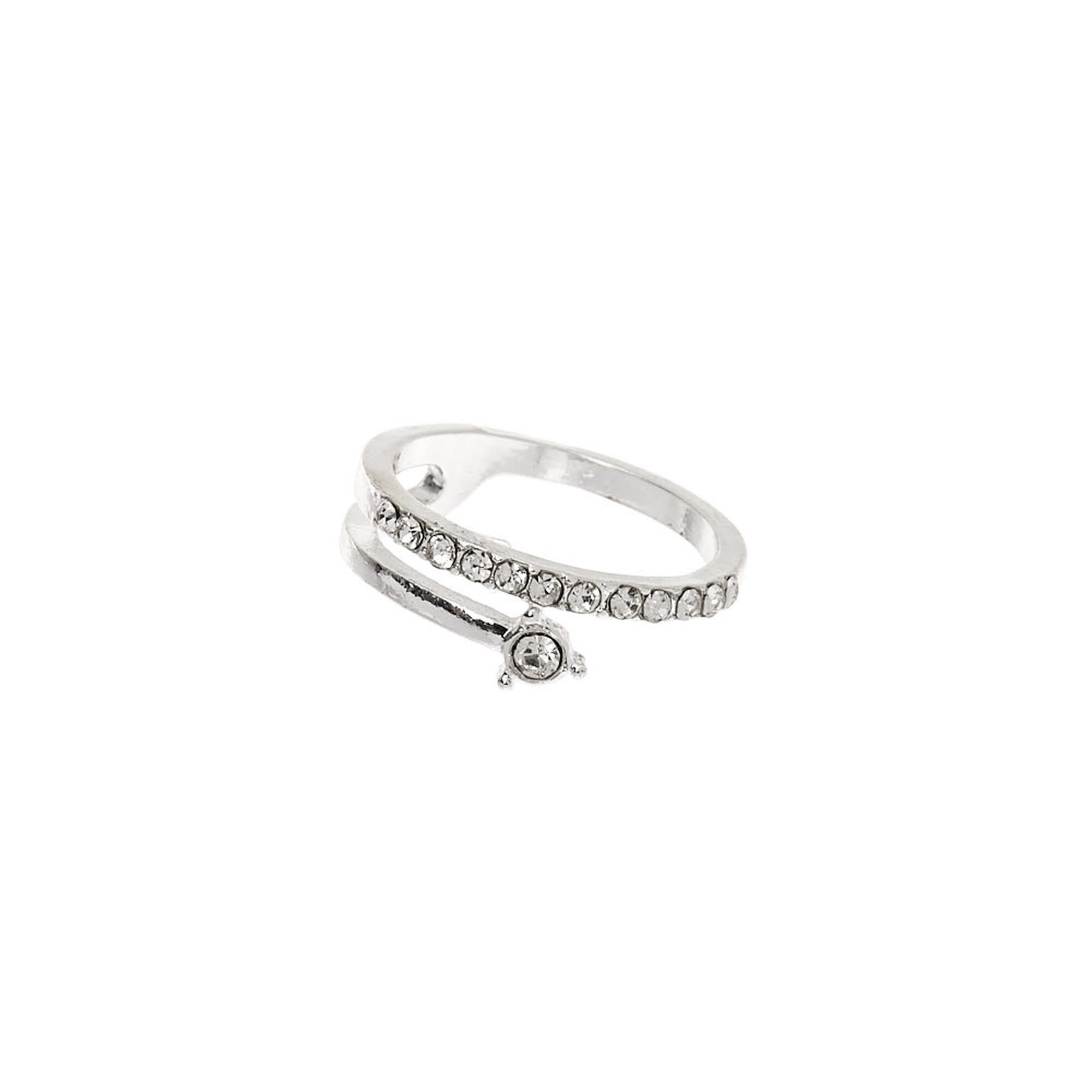 Silver Crystal Wrap Around Toe Ring | Claire's US
